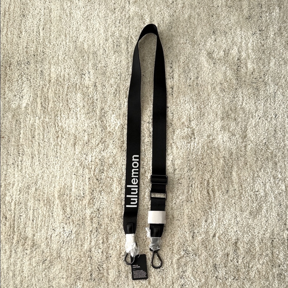 Lululemon Black and White Adjustable Crossbody Replacement Strap NWT
